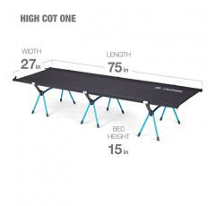 Helinox 유아용 침대 One High, 15인치 높이 콤팩트, 접이식 캠핑용 유아용 침대, 일반