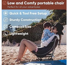 초경량 캠핑 의자, 성인용 YIZI LITE 750 캠핑 의자, 어린이 캠핑 의자, 낮은 캠핑 의자, 하이킹 배낭 의자 경량 캠핑 의자 캠프 의자, 배낭 휴대용 해변 의자