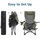ABCCANOPY 접이식 리클라이닝 캠핑 의자 휴대용 캠핑 의자(발판, 보관 가방 및 머리 받침 포함), 4팩, 육군 녹색