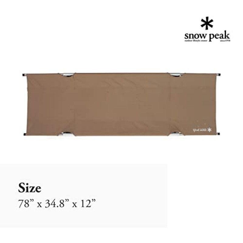 Snow Peak 하이텐션 유아용 침대 - 캠핑용 유아용 침대 - 접이식 다리 - 스테인레스 스틸, 알루미늄 - 13.2 Ibs