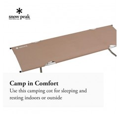 Snow Peak 하이텐션 유아용 침대 - 캠핑용 유아용 침대 - 접이식 다리 - 스테인레스 스틸, 알루미늄 - 13.2 Ibs