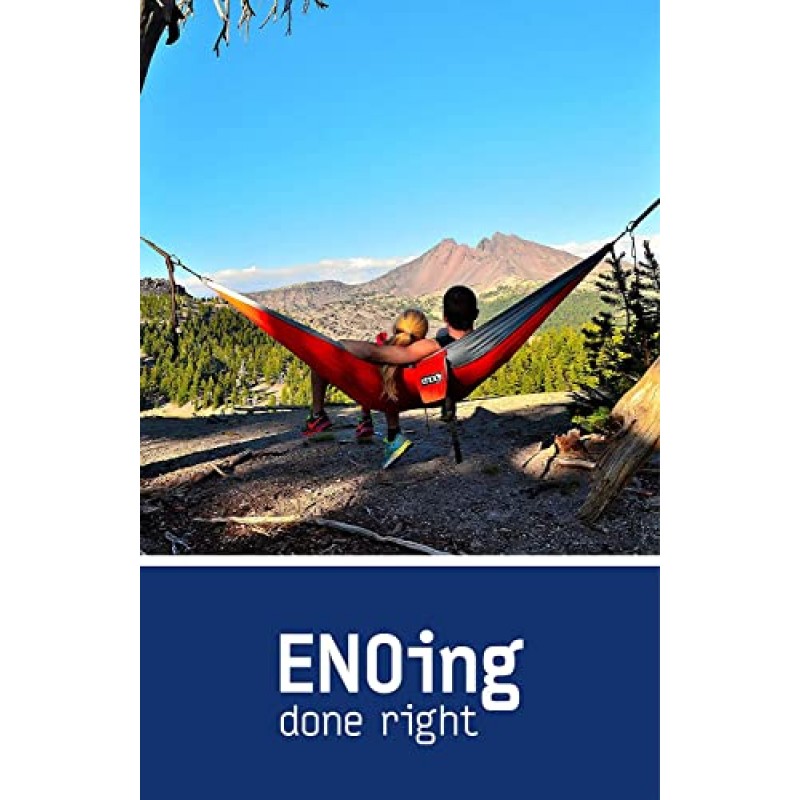 ENO, Eagles Nest Outfitters DoubleNest 경량 캠핑 해먹, 1~2인용, 네이비/올리브