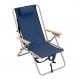 Rio Beach 오리지널 야외용 강철 접이식 배낭 의자, 네이비 블루 & Rio Beach 4 위치 배낭 레이스업 서스펜션 접이식 해변 의자, 알루미늄, 멀티 스트라이프