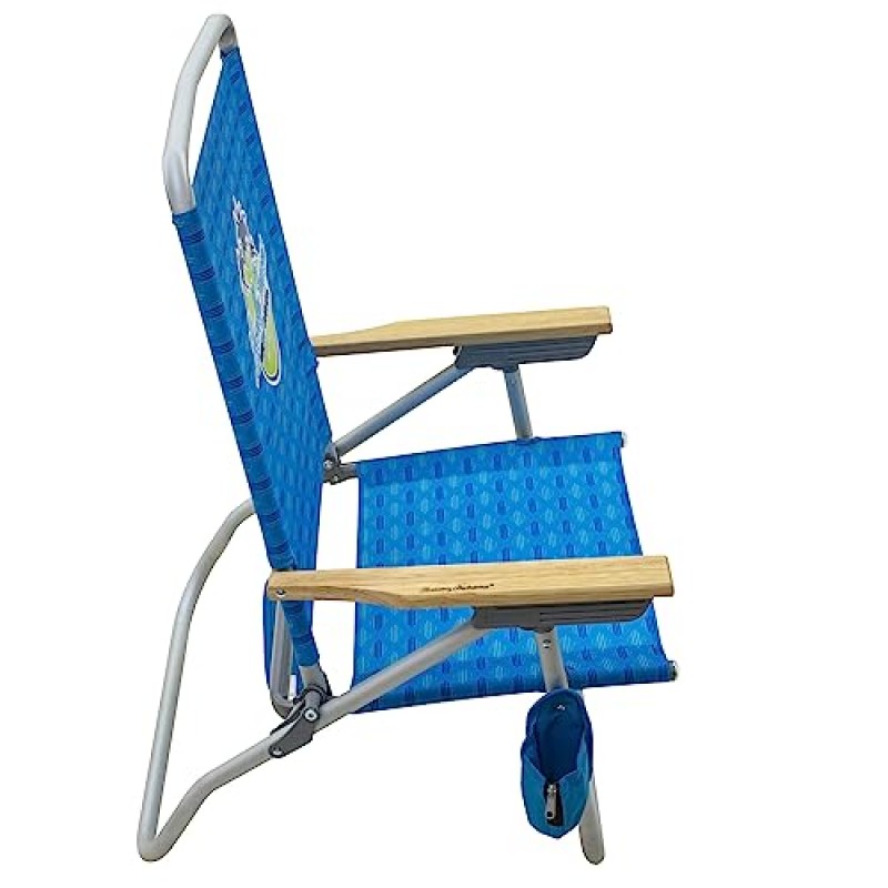 Tommy Bahama 4위치 이지 아웃 접이식 해변 의자, 2팩, 연한 파란색