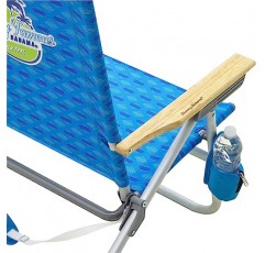Tommy Bahama 4위치 이지 아웃 접이식 해변 의자, 2팩, 연한 파란색