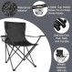 4팩 야외 접이식 의자 캠프 의자 비치 의자 휴대용 접이식 캠핑 의자 경량 잔디 의자 컵 홀더가 있는 접이식 스포츠 의자 휴대용 가방(검정색, 21.3 x 21.3 x 35.4인치)