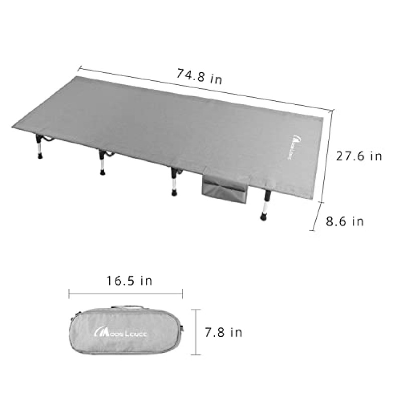 MOON LENCE 접이식 캠핑 침대 야외 캠핑 침대 휴대용 가방 포함 캠핑 침대 하이킹용 성인용 배낭 여행 자동차 캠핑 야외 실내 해변 사용