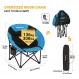KingCamp 성인 접시를 위한 대형 문 캠핑 의자 외부 피크닉을 위한 둥근 야외 접이식 의자 선셋 비치 여행 축제 최대 330lbs 지원
