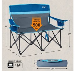 포털 접이식 캠프 의자 휴대용 배낭 의자 하이킹 여행용 Comapct 비치 의자 야외 스포츠 피크닉 정원 축제 경량, 500LBS 용량