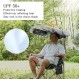 캐노피 그늘이 있는 Huskfirm 캠핑 의자, UPF 50+ 햇빛 가리개가 있는 휴대용 접이식 의자, 컵 홀더, 사이드 포켓, 캠프용 축구 의자 성인, 해변, 야외 스포츠 지원 330 LBS 회색
