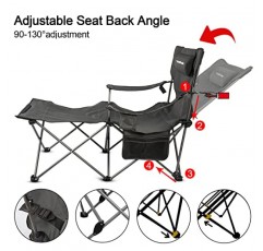 apollo walker 접이식 캠핑 의자 성인용 리클라이닝 비치 의자 휴대용 태양 의자 운반용 가방이 있는 야외 라운지, 낚시, 캠프, 피크닉용