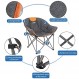 Suntime 소파 의자, 특대 패딩 달 레저 캠핑, 하이킹, 운반 가방을 위한 휴대용 안정적이고 편안한 접이식 의자(2팩)
