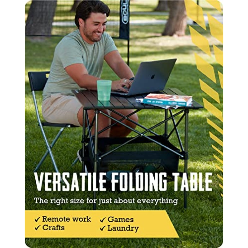 TrailBuddy 접이식 캠핑 테이블 - 야외 및 뒷문용 휴대용 알루미늄 접이식 테이블, 28