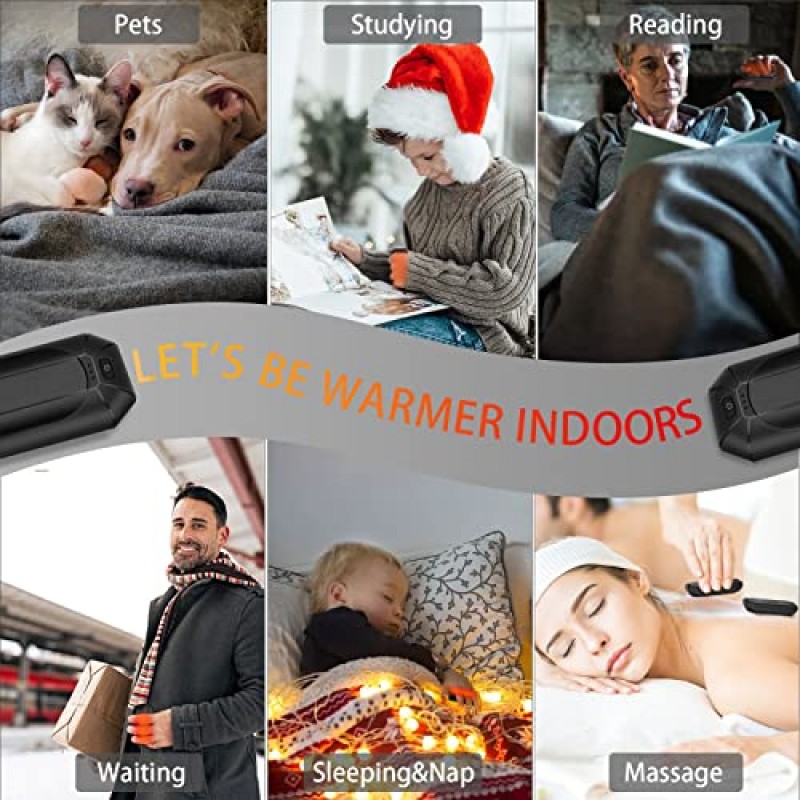 2팩 손난로 충전식, 휴대용 전기 손난로 재사용 가능, USB 2 in 1 Handwarmers, 야외/실내/작업/공부/캠핑/사냥/골프/진통/게임/남성 여성 어린이를 위한 따뜻한 선물