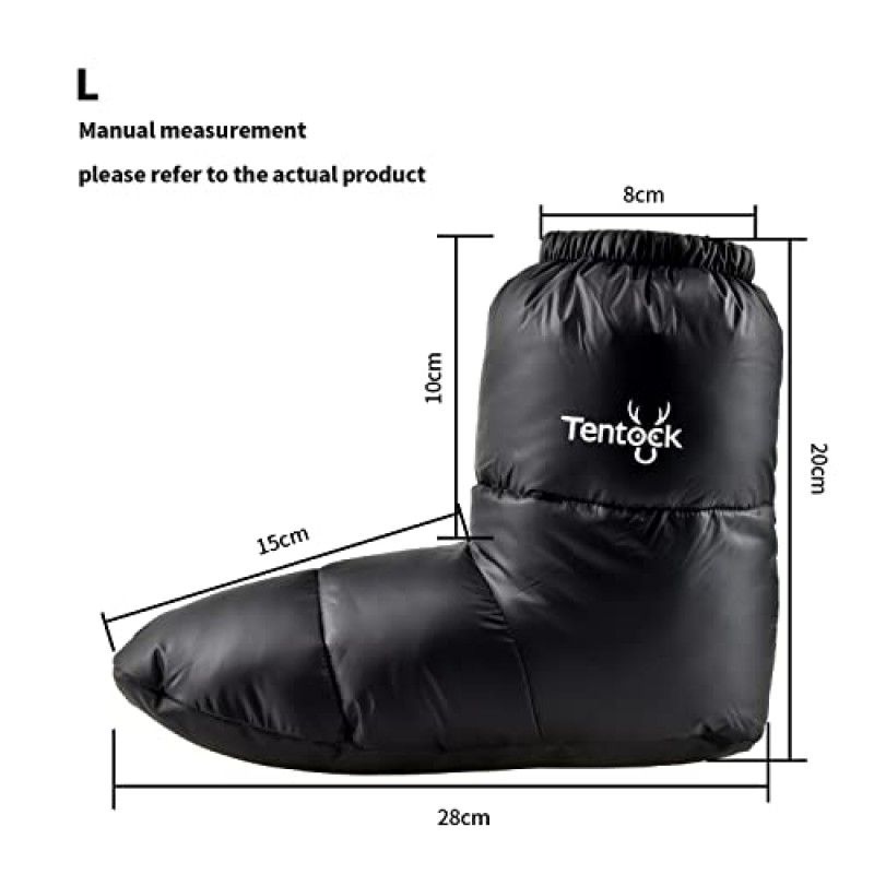 Tentock Down Booties 초경량 방수 캠핑 다운 양말 겨울 열 발 다운 슬리퍼 배낭 남성 및 여성 수면 용