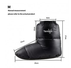 Tentock Down Booties 초경량 방수 캠핑 다운 양말 겨울 열 발 다운 슬리퍼 배낭 남성 및 여성 수면 용