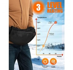 10000mAh 핸드 워머 파우치 - 온열식 핸드 머프, 4개의 가열 구역, 3개의 온도 조절 장치, 야외 사냥, 캠핑, 축구, 골프용