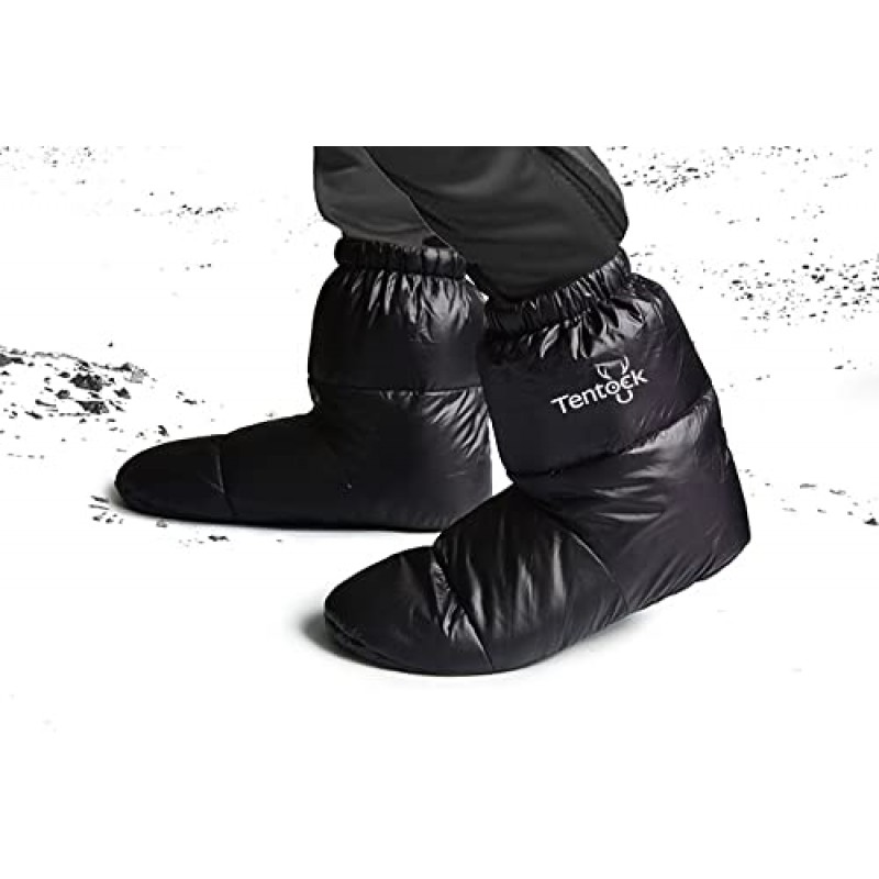 Tentock Down Booties 초경량 방수 캠핑 다운 양말 겨울 열 발 다운 슬리퍼 배낭 남성 및 여성 수면 용