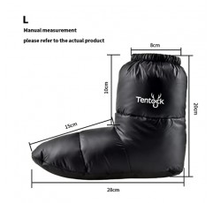 Tentock Down Booties 초경량 방수 캠핑 다운 양말 겨울 열 발 다운 슬리퍼 배낭 남성 및 여성 수면 용