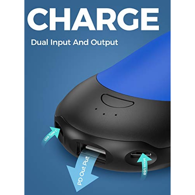 OCOOPA 고속 충전 손난로, 10000mAh PD 및 QC 3.0 충전식 손난로 슈퍼카 디자인 가열 시간 15시간 야외 활동에 적합 화려한 겨울 선물