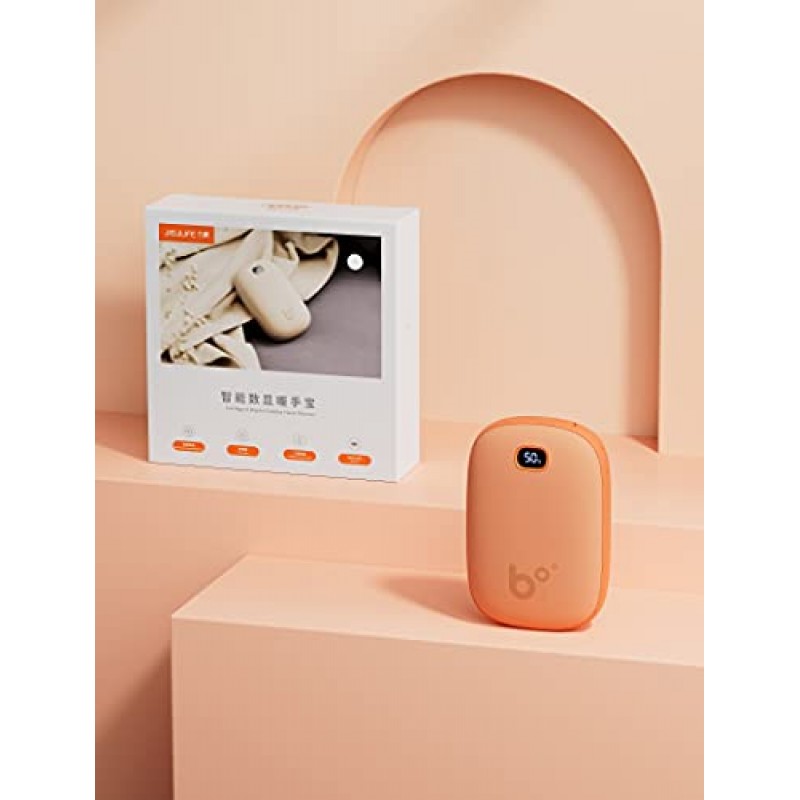 JISULIFE 손난로 충전식, 9000mAh 포켓 핸드 히터, LED 디스플레이 및 보조베터리를 갖춘 전기 손난로 여성/남성/야외/캠핑/사냥/겨울 선물을 위한 재사용 가능한 손난로