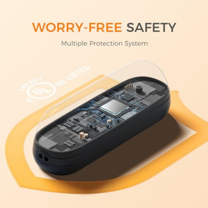 OCOOPA 2 in 1 자기 충전식 손난로, UT2s 미니 전기 손난로, 분할 USB-C, 3단계 열 수준 및 메모리 기능으로 재사용 가능, 휴대용 포켓 히터, 여성용 남성을 위한 기술 선물