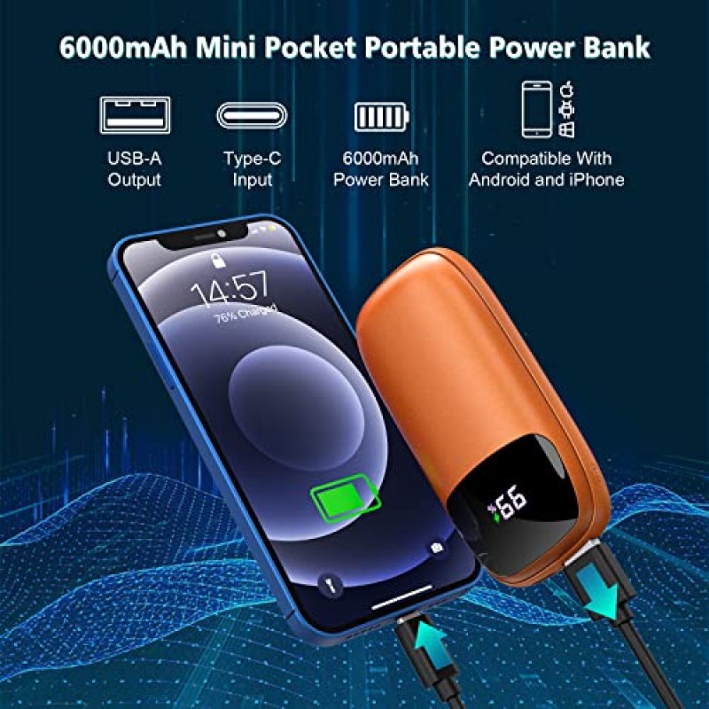 손난로 충전식 2 팩, 12000mAh 고용량 전기 손난로, 디지털 디스플레이가 있는 재사용 가능한 휴대용 포켓 히터, Raynauds, 야외, 사냥, 캠핑, 하이킹, 골프, 사무실, 선물용으로 적합