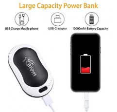 BTOYM 손 따뜻하게 충전식 10000mAh 휴대용 포켓 전원 은행 캠핑 사냥을위한 전기 손 따뜻하게 여성 남성을위한 하이킹 겨울 선물