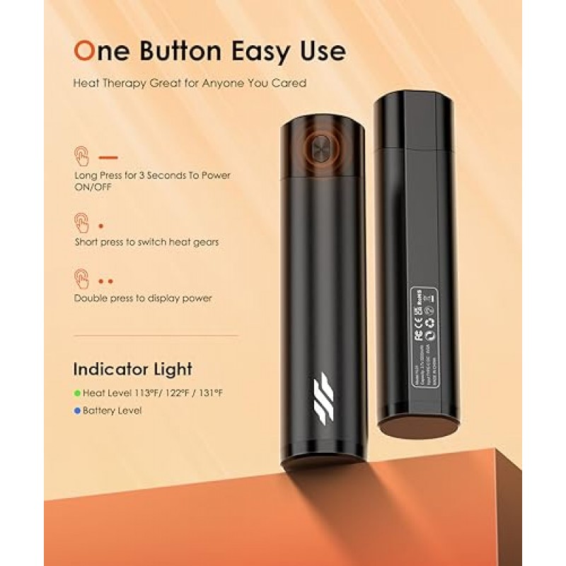 Wavmill 손난로 충전식 - 2팩 휴대용 5200mAh*2 손난로 - 360° 보온, 18시간 가열 시간 포켓 히터 - 야외 활동, 사냥, 하이킹에 적합 - 남성을 위한 선물, 스타킹 충전재
