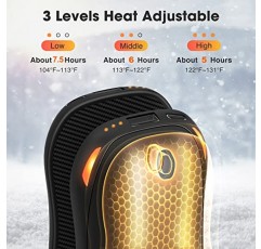 GIAOME 손난로 충전식 2팩 5000mAh 자기 전기 Handwarmer, 겨울 재사용 가능 따뜻한 15시간 캠핑, 스키, 야외 활동을 위한 휴대용 손 히터