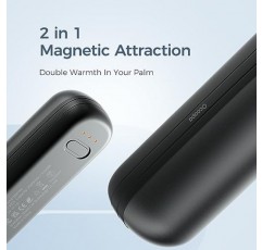 OCOOPA 손난로 충전식 2팩, 전기 자기 손난로 5200mAh, 휴대용 포켓 히터, UL 인증, USB-C, 3가지 열 설정, 캠핑, 레이노, 골프, UT2S 미니에 이상적인 선물