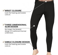 HEROBIKER Long Johns 남성용 열 속옷 스키 겨울 따뜻한 사냥 장비 양털 안감 기본 레이어 세트 탑 하단