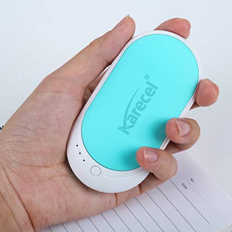 Karecel 손난로 충전식, 전기 손난로 재사용 가능 5200mAh 휴대용 USB 히터 핫 포켓 온열기 열 핸드워머, 남성과 여성을 위한 멋진 겨울 선물 야외 사냥 캠핑