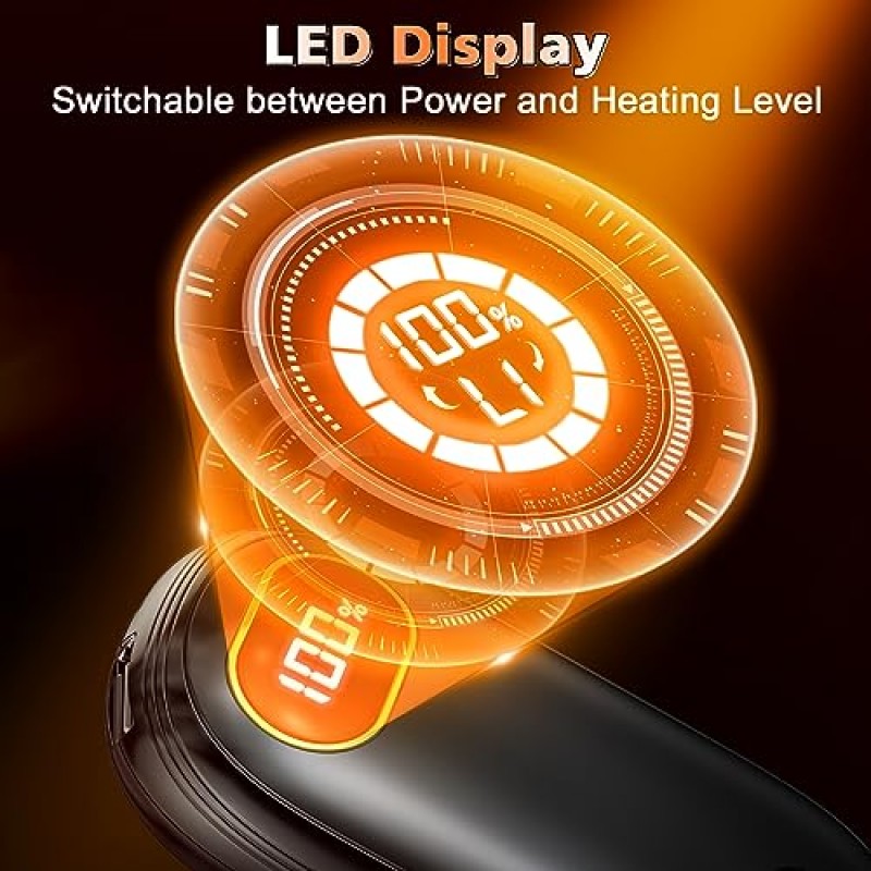 손난로 - 6000-14000mAh 손난로 최대 18시간까지 충전 가능 따뜻함, 전기 손난로 재사용 가능한 열 최대 131°C, 골프용 충전식 손난로 2팩 레이노 캠핑, 따뜻한 선물