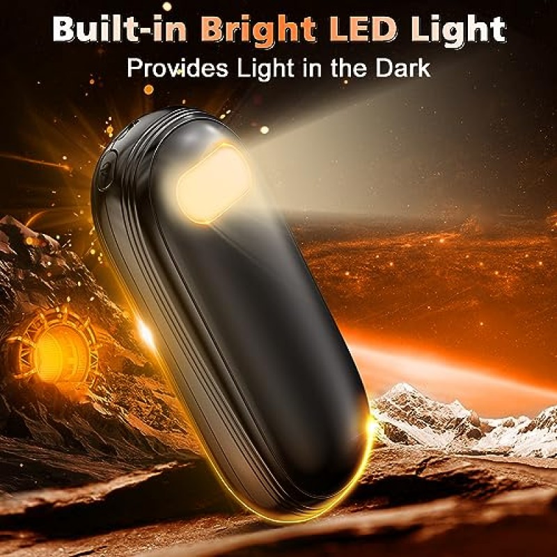 손난로 - 6000-14000mAh 손난로 최대 18시간까지 충전 가능 따뜻함, 전기 손난로 재사용 가능한 열 최대 131°C, 골프용 충전식 손난로 2팩 레이노 캠핑, 따뜻한 선물