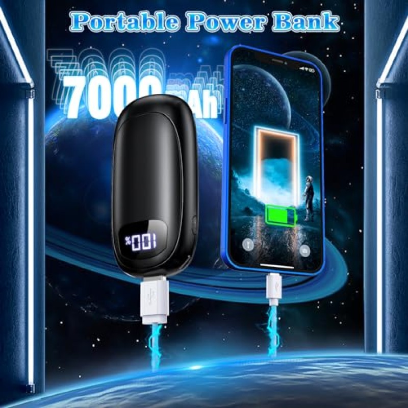 충전식 손난로 - 2팩 전기 손난로 14000mAh, 16시간 보온 양면 난방 최대 131°C, 재사용 가능한 손난로 레이노, 사냥, 골프, 캠핑용 포켓 히터