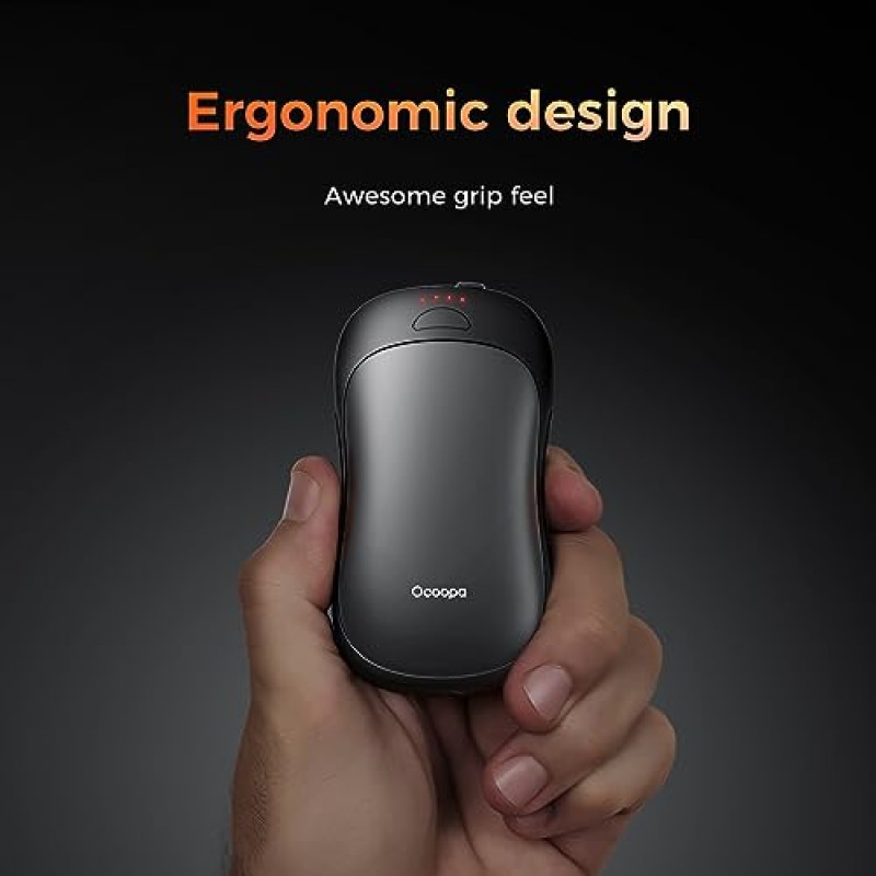 OCOOPA 손난로 충전식 2팩, 자기 양면 난방 전기 손난로 10000mAh, 최대 14시간, 4단계 발열, 최대 136°F, 골프/사냥/캠핑/낚시,UT3 PRO에 이상적인 남성 선물