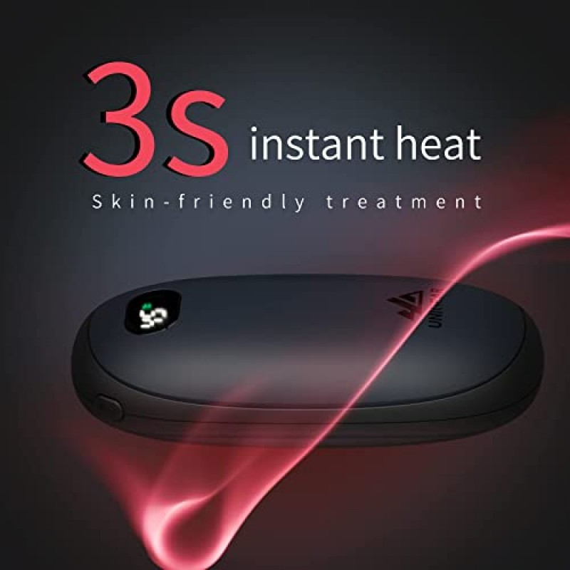 Unigear 손난로 충전식, 재사용 가능한 휴대용 전기 손난로 5200mAh USB 보조베터리, 95-131°F의 다중 가열 수준 및 디지털 화면, 레이노, 야외, 캠핑, 하이킹에 적합