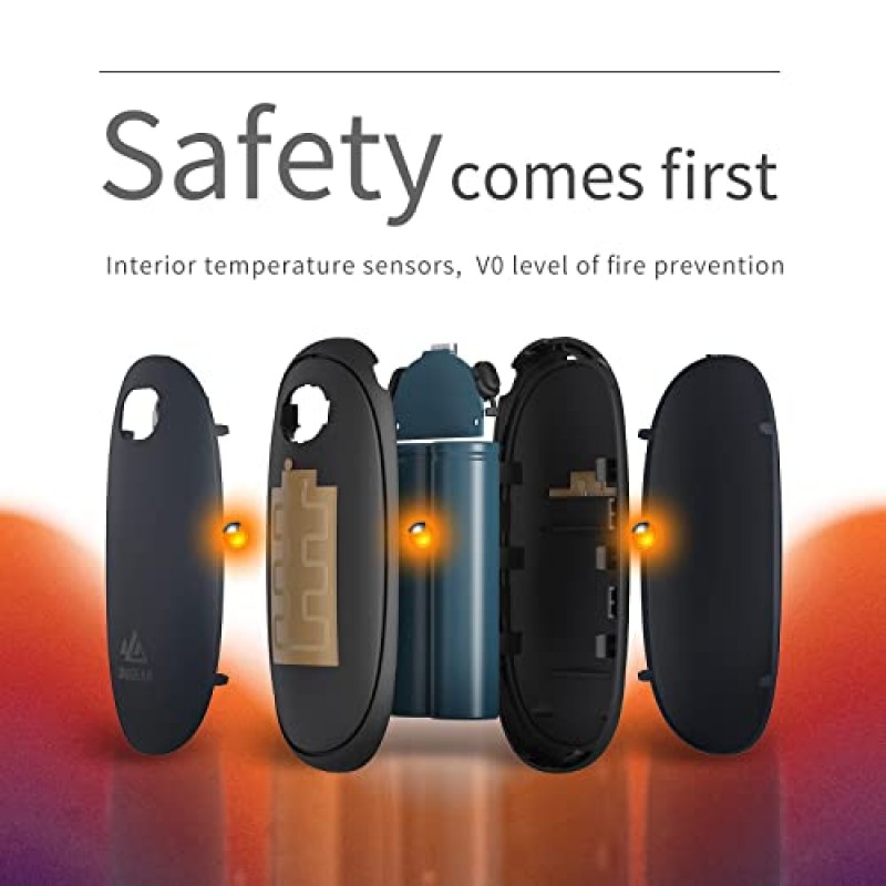 Unigear 손난로 충전식, 재사용 가능한 휴대용 전기 손난로 5200mAh USB 보조베터리, 95-131°F의 다중 가열 수준 및 디지털 화면, 레이노, 야외, 캠핑, 하이킹에 적합