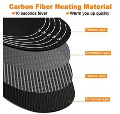 온열 안창, USB 온열 신발 남성과 여성을 위한 야외 스포츠 피트 워머 겨울 사냥 스키 낚시 하이킹 전기 온열 발 온열 장치 깔창 블랙 사이즈 8-11/41-45