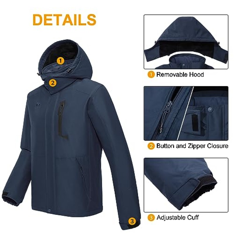 GOLDEN CAMEL 남성용 겨울 자켓 방풍 스키 스노우 자켓 방수 Thicken Parka 레인 자켓 Warm Puffer Coat
