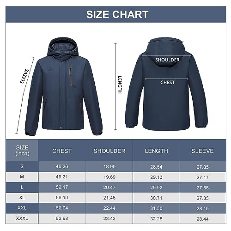 GOLDEN CAMEL 남성용 겨울 자켓 방풍 스키 스노우 자켓 방수 Thicken Parka 레인 자켓 Warm Puffer Coat