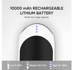 충전식 손난로, 10000mAh 전기 재사용 가능한 손난로, 양면 난방 휴대용 온열기, 야외 캠핑용 Sanlead USB 휴대용 포켓 히터