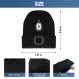 Riuog LED 비니 모자, 조명, USB 충전식 헤드라이트 캡, 유니섹스 니트 조명 모자, 야외 활동용
