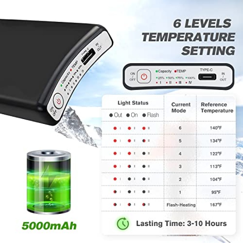 가열 양말, 앱 제어 기능이 있는 전기 양말, 남성용 3000mAh 충전식 가열 양말, 세탁 가능한 가열 양말 여성용-019