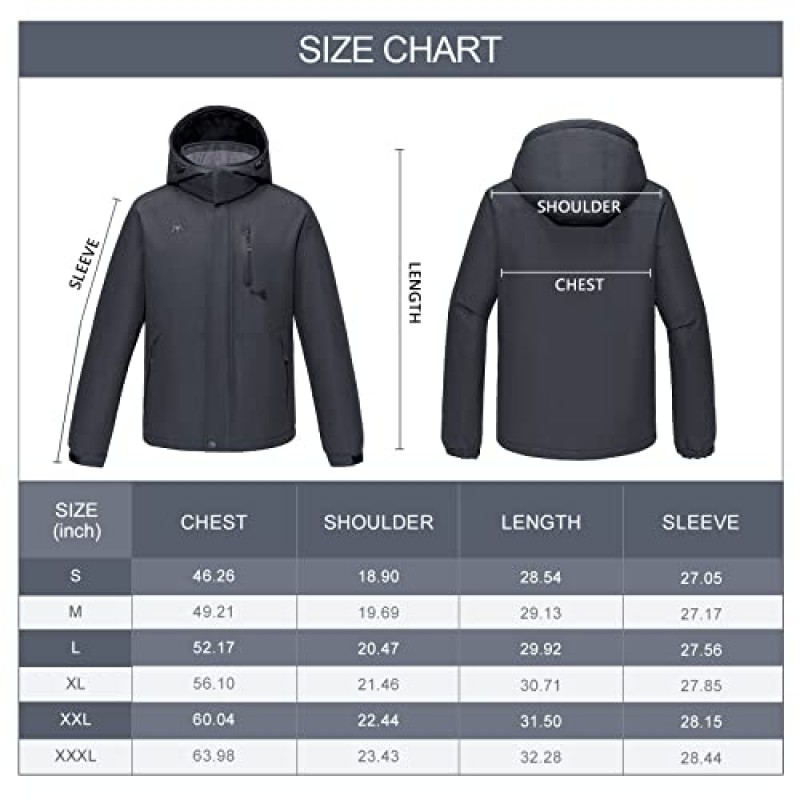 GOLDEN CAMEL 남성용 겨울 자켓 방풍 스키 스노우 자켓 방수 Thicken Parka 레인 자켓 Warm Puffer Coat