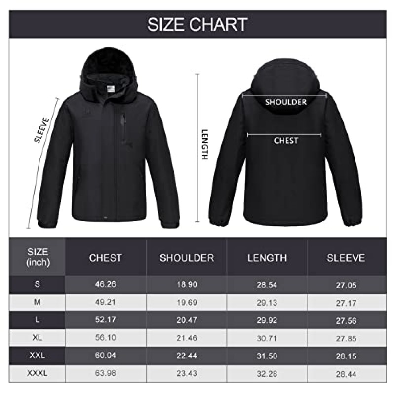 GOLDEN CAMEL 남성용 겨울 자켓 방풍 스키 스노우 자켓 방수 Thicken Parka 레인 자켓 Warm Puffer Coat