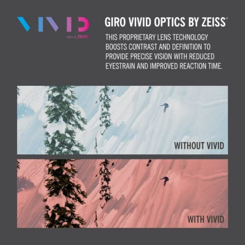 Giro Contour RS 스노보드 스키 고글 - 남성용 및 여성용 - 마그네틱 퀵 체인지 및 VIVID 렌즈 2개 - 김서림 방지 통풍 기술 - OTG