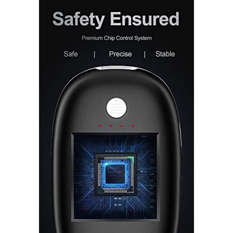 OVALDENT 손난로 충전식 7800mAh, C형 휴대용 보조베터리, 10시간 지속, 4단계 발열, 야외 스포츠에 재사용 가능한 손난로, 여성 남성 어린이를 위한 멋진 크리스마스 생일 선물