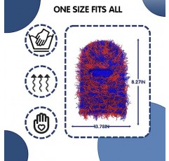 1&2 Pcs 디스트레스드 발라클라바 스키 마스크 니트 풀 페이스 방풍 겨울 모피 스키 마스크 팩 남성 여성 한 사이즈 비니